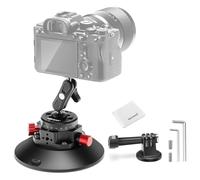 NEEWER Supporto a Ventosa Fotocamera da 15,2cm Compatibile con GoPro, Magic Arm con Testa Sfera per Parabrezza Auto con Attacco Action Cam, Panno Pulizia per DSLR Porta Telefono, per Video POV, CA013