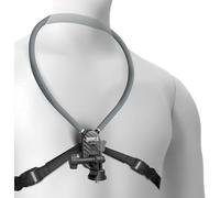 NEEWER Supporto da Collo Compatibile con GoPro DJI Insta 360 Action Cam, Neck Holder a Sgancio Rapido con Cuscino d'Aria e Cinghia Toracica Regolabile, Kit Accessori per Riprese Video Vlog POV, GP49