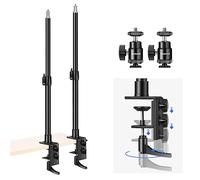 NEEWER Supporto da tavolo per fotocamera con morsetto a C, confezione da 2 pezzi da 13,8" a 23,6", regolabile da tavolo, con testa a sfera da 1/4", adattatore Cold Shoe Mount con manico lungo per