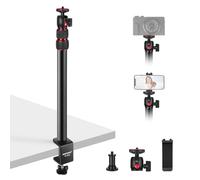 NEEWER Supporto Fotocamera da Tavolo con Porta Telefono e Testa Sfera, 43-102cm Supporto Luce Tavolo con Morsetto C Vite 1/4", Supporto Scrivania per Fotocamera DSLR Webcam Luce Anulare, Max 3kg,TL283