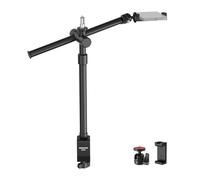 NEEWER Supporto Fotocamera da Tavolo Overhead con Boom Arm Girevole, Testa a Sfera 1/4", Porta Telefono e C Clamp, Stand Mic Webcam Regolabile 55,5cm per Luce LED Microfono Streaming Zoom Video, DS024