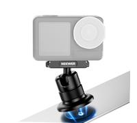 NEEWER Supporto Fotocamera Magnetico Compatibile con DJI Osmo Action 5 Pro / 4/3, Adattatore Sgancio Rapido con Testa Sfera Filettatura 1/4" per Riprese POV Camera Cage Asta Selfie Treppiede, AC013