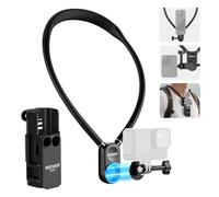 NEEWER Supporto Magnetico da Collo+Pocket 3 Cage, Porta Action Cam Flessibile a Sgancio Rapido Compatibile con GoPro Hero 13 12 11 Max DJI Action 5 Pro Insta360 Osmo Pocket 3 Accessorio per POV, GP39