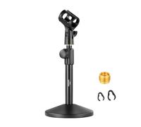 NEEWER Supporto Microfono da Tavolo, Asta Microfoni Scrivania Regolabile con Clip e Adattatore da 3/8" a 5/8" Compatibile con Blue Yeti Snowball HyperX QuadCast SoloCast Shure, Max 1,5kg, MS015