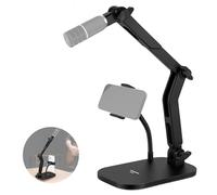 NEEWER Supporto Microfono da Tavolo con Morsetto Telefono e Braccio Flessibile, Desk Mic Stand Regolabile con Adattatore Vite 1/4" a 5/8" Compatibile con Blue Yeti Razer Seiren Mini, Max 1,5kg, MS022