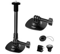 NEEWER Supporto per Casco Flessibile con Asta di Estensione Compatibile con Insta 360 GoPro DJI, Adattatore Base Adesiva per Action Cam per Riprese Video POV Streaming Live, per Accessori 1/4", AC060