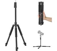 NEEWER Stativo Luce Fotografico, 47-195cm Treppiede per Illuminazione da Studio Reversibile in Alluminio, Supporto per Video Telefono con Vite 1/4" per Luce Strobo Softbox Fotocamera, Max 3kg, ST195