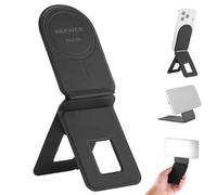 NEEWER Supporto Telefono Scrivania Magnetico, Treppiede Selfie Stick Porta Cellulare Portatile Leggero Pieghevole Multi Angolo in Pelle Compatibile con MagSafe iPhone Samsung Android per Video, PA139