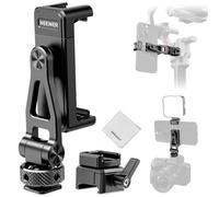 NEEWER Supporto Telefono Treppiede + Morsetto NATO, Cold Shoe, Panno Pulizia, Inclinazione 180°, Rotazione 360°, Phone Clamp Metallico Compatibile con SmallRig Cage iPhone 16 S24 Ultra DJI RS4, GA010