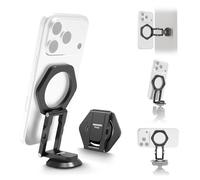 NEEWER Supporto Treppiede Smartphone Magnetico Doppio con Base Tipo Arca, Porta Cellulare Regolabile in Alluminio Compatibile con MagSafe iPhone Samsung Android per Registrazione Video, PA161