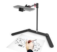 NEEWER Supporto Treppiede Telefono Overhead con Braccio Articolato con Doppia Testa Sferica, Porta Cellulare da Tavolo con Base Pieghevole per Pianoforte Cucina Disegno Schizzi Streaming Live, DS026