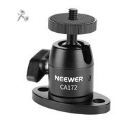 NEEWER Supporto Webcam da Parete e Soffitto, Mini Testa Sfera in Lega Alluminio e Vite 1/4" per Studio Fotografico Fotografia Videografia, Accessori Action Cam, Rotazione 360° Inclinazione 90°, CA172