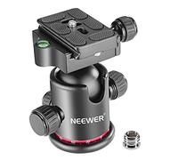 NEEWER Testa a Sfera per Treppiede 36MM Panoramica a 360° Piastra a Sgancio Rapido Arca, Vite 1/4" Filettato 3/8", Carico Massimo 17,6 lb/8 kg, per Monopiede, Fotocamera DSLR, Videocamera (Rosso)