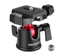 NEEWER Testa del treppiede per fotocamera Testa a sfera 360° rotante panoramica con piastra rapida tipo Arca da 1/4" e livella a bolla d'aria per fotocamera DSLR Videocamera Monopiede, MAX: 5kg