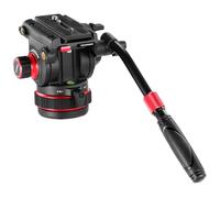 Neewer Testa Fluida per Treppiede Video Resistente, Smorzamento Pan/Incli Regolabile, Piastra Sgancio Rapido, Compatibile con DJI RS Gimbal, Maniglia Regolabile, Base ⌀75mm, Max 22lb, GM006