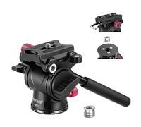 NEEWER Testa per treppiede fluido con manico e sgancio rapido tipo Arca, testa panoramica in lega di alluminio con base scalata ø43 mm per fotocamera DSLR compatta videocamera, carico massimo: 3 kg,