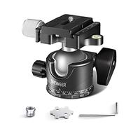 NEEWER Testa Sfera per Treppiede a Basso Profilo, Testa Sferica in Metallo da 36mm Compatibile con Piastra a Sgancio Rapido Arca da 1/4" per Treppiede Monopiede Slider Videocamera DSLR, Max 15kg, GM36