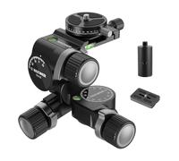 NEEWER Testa treppiede a 3 assi per fotografia, testa panoramica a 3 vie con micro regolazione, piastre a sgancio rapido tipo Arca, accessori a livello di bolla, carico massimo: 6 kg, TH16