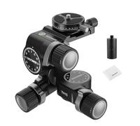 NEEWER TH15 Testa Treppiede a 3 Vie con Ingranaggi, Testa a 3 Assi Panoramica in Lega di Alluminio con Modalità Grande e Fine, Piastra QR Arca a 360°, Regolazione Millimetrica, Panno Pulizia, Max 6kg