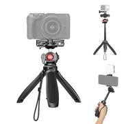 NEEWER TP38 Treppiede Telefono, 15" Asta da Selfie Estensibile+Portatelefono 2in1,Adattatore Action Cam Compatibile con Hero 12 11 10 9, Cavalletto Fotocamera da Viaggio con Testa Sfera 360° per Vlog