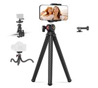 NEEWER Treppiede Flessibile per Telefono, Mini Cavalletto da Tavolo per Fotocamera con Portatelefono Nascosto, Attaco Action Cam Compatibile con iPhone GoPro DJI Insta360 Samsung per Vlog Video, TP34