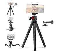 NEEWER Treppiede Flessibile per Smartphone, Mini Cavalletto da Tavolo per Fotocamera/Webcam, Porta Telefono Nascosto e Attacco Action Cam Compatibile con iPhone GoPro DJI Insta360 per Vlog Video, TP34