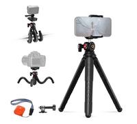 NEEWER Mini Treppiede per iPhone con telecomando, cavalletto flessibile per Smartphone Vlog Selfie Stick con supporto per telefono e adattatore per action camera compatibile con fotocamera digitale