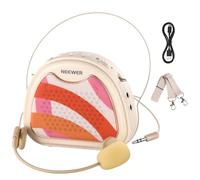 NEEWER VA01 Amplificatore Vocale con Microfono Headset Cablato, Speaker,Tracolla, Uscita AUX, Megafono Portatile Audio USB C Ricaricabile con Mic Batteria 14H per Insegnanti Formatori Guida Turistica