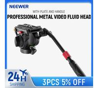 NEEWER Video treppiede testa fluida con piastra a sgancio rapido compatibile con Manfrotto, maniglia telescopica e Base in scala panoramica