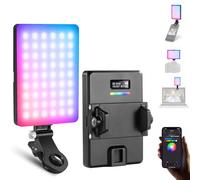 NEEWER VL67C Luce RGB da Selfie con Controllo APP, 94 LED CRI97 2000mAh Ricaricabile, Attacco Cold Shoe per Fotocamera, Clip Telefono Frontale/Posteriore per TikTok, Luce Videoconferenze per Laptop