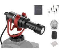 NEEWER VM10 Mini Microfono Vlog Plug e Play con Panno da Pulizia TRS 3.5mm OTG USB C Supporto Antiurto Antivento, Mic Compatibile con iPhone Samsung Android Phone PC Computer Mac Fotocamera per Video