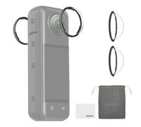 NEEWER X4 Protezioni per Obiettivo Compatibili con la Action Camera Insta360 X4, Confezione da 2 per Insta 360 x4, Protezioni per Obiettivo in Vetro Temperato HD Rimovibili con Durezza 9H, LPC01