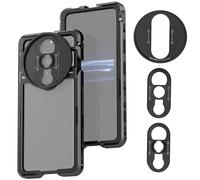 NEEWER Xperia PRO-I Cage, Stabilizzatore Video Rig per Telefono a Sgancio Rapido per Registrazione Riprese, Adattatore Filtro 67mm, Backplate Obiettivi 17mm/T Mount Compatibile con Moment Sony, PA086