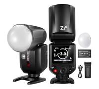 NEEWER Z2-C Flash Speedlite TTL Rotondo 2,4G Compatibile con Canon, 76Ws HSS 1/8000s con Diffusore, 2 Lampade Pilota, Nuova UI, Tasto di Commutazione TTL/M, Batteria 3000mAh, 600 Flash a Piena Potenza