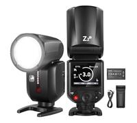 NEEWER Z2-C Flash Speedlite TTL 2.4G, Testa Tonda, Compatibile con Canon, 76Ws HSS 1/8000s Nuova UI,2 Lampade Pilota, Cambio Rapido TTL/M con Tasto TCM,Batteria 7,2V/3000mAh, 600 Flash a Piena Potenza