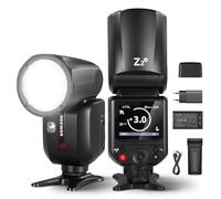 NEEWER Z2-N 2.4G TTL Flash Speedlite a Testa Tonda per Nikon, 2 Lampade Pilota Regolabili, Tasto TCM per Passare da TTL/M, Speedlight 76W 1/8000s HSS Batteria 7.4V/2600mAh 480 Flash a Piena Potenz