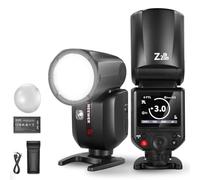 NEEWER Z2PRO-C Flash Speedlite Rotondo TTL 2.4G Compatibile con Canon, Wireless Compatibile con Godox, 76Ws HSS 1/8000s, UI Aggiornata, Tasto TCM per TTL/M, 3000mAh 600 Luce a Piena Potenza, Diffusore