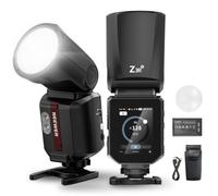 NEEWER Flash Speedlite a Testa Rotonda TTL 2.4G 100Ws Compatibile con Nikon, Touchscreen HSS 1/8000s 3 Lampade Pilota Interruttore TTL/M, Luce Foto Studio con 3000mAh/500 Flash a Piena Potenza, Z3R-N