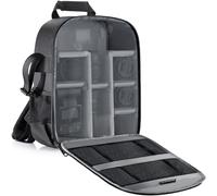 Neewer, Zaino imbottito flessibile per fotocamera, antiurto, con scomparti, per fotocamere SLR, reflex, mirrorless e relativi obiettivi, flash, telecomando per scatto a distanza (grigio all’Interno)