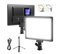 NEEWER BASICS Luce Video a Pannello LED 9", Key Light Morbida per Fotocamera Dimmerabile 3200-5600K con Treppiede da Tavolo, CRI95+ 800Lux 4000mAh Ricaricabile per Foto Videografia Streaming, NL-120B