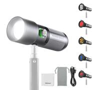 NEEWRE BASICS Luce Selfie LED & Tattoo Compatibile con iPhone, Luce a Clip con Filtro CPL/Treppiede/Portatelefono, Lampada di Riempimento per Fotografia Arte Cibo Gioielli, Registrazione Video,BL120B