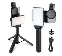 NEEWER BASICS Luce LED per selfie e tatuaggi compatibile con iPhone, con filtro CPL a clip/treppiede/supporto per telefono, luce di riempimento per rimuovere i riflessi per arte,gioielli, BL120B