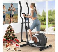 Neezee Ellittica Da Case, Ellittiche Magnetico Professionale Per Uso Domestico Ultra Silenziosa, Supporto Bluetooth, Con 16 livelli di Resistenza Regolabili, Monitor LCD, Fino a 120 KG (Nero)