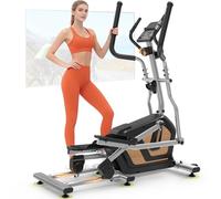 Neezee Ellittica per Casa, Cyclette Ellittica con 16 Livelli di Resistenza Silenziosa, Compatibile con L'app, Falcata da 17,7 Pollici, Recentemente Aggiornato 3 in 1 Ellittiche, Supporta 330LBS