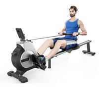 Neezee Vogatore, Vogatore Super Silenzioso con Resistenza Magnetica a 16 Livelli, Schermo LCD, Guida Scorrevole in Alluminio, Ruote di Trasporto per un Facile Spostamento, Argento