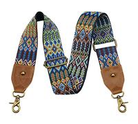 Nefelibata Crazy Horse - Tracolla in pelle per borsa a tracolla, larghezza 5 cm, ricambio regolabile, ricamo jacquard