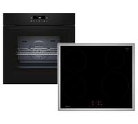 NEFF BTX46PIB0 - Set di fornelli da incasso, composto da fornello B2CCJ7AK3, 60 x 60 cm, pirolisi e autopulente EasyClean, Air Fry & T46SBE1L0, piano cottura a induzione, livello di potenza, touch