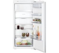 Neff KI2422FE0, frigorifero da incasso, N50, EEK: E, 122,5 x 56 cm, raffreddamento 172 l, congelamento 15 l, 35 dB, illuminazione LED, vetro di sicurezza, cerniera piatta, Fresh Safe, Made in Germany, bianco