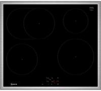 NEFF M56SBF1L0 - Piano cottura a induzione N50, piano cottura in vetroceramica, 60 cm di larghezza, livello di potenza, zona arrosto, indicatore di calore residuo, alzato, colore: Nero