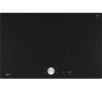 NEFF T58PTF1L0 - Piano cottura a induzione N90, piano cottura autosufficiente in vetroceramica, larghezza 80 cm, Twist Pad, Home Connect, Smart Hood Automatic, livello di potenza, a filo di